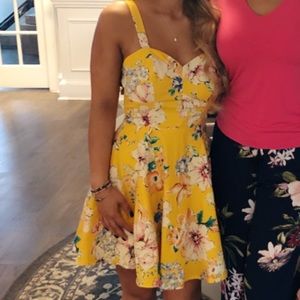 yellow floral dress (worn once)